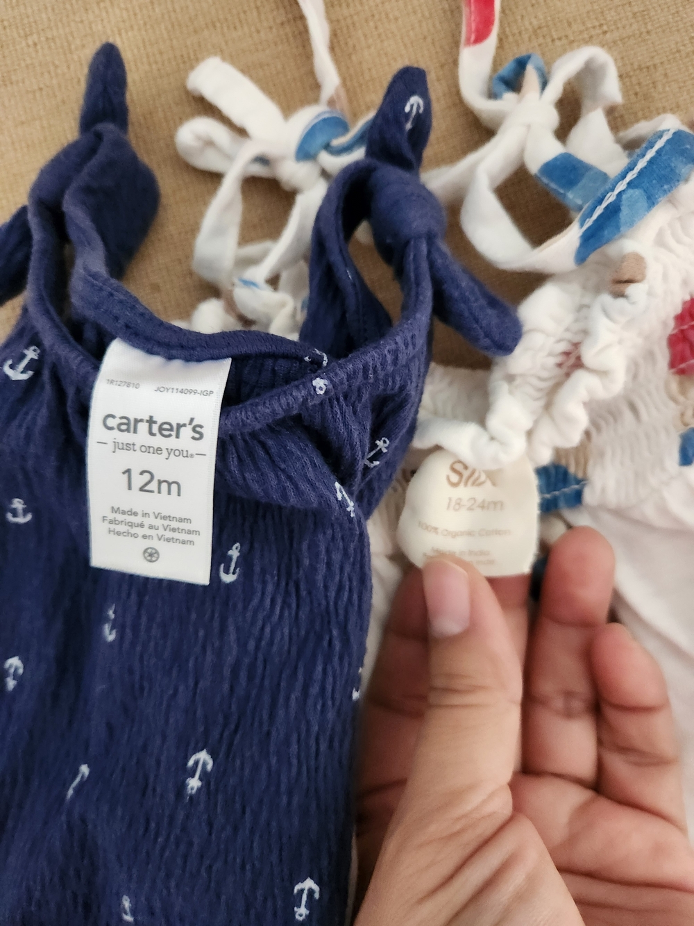 Carter's Navy Anchor Toddler Romper with White Anchors + 4th Of July Jumpsuit